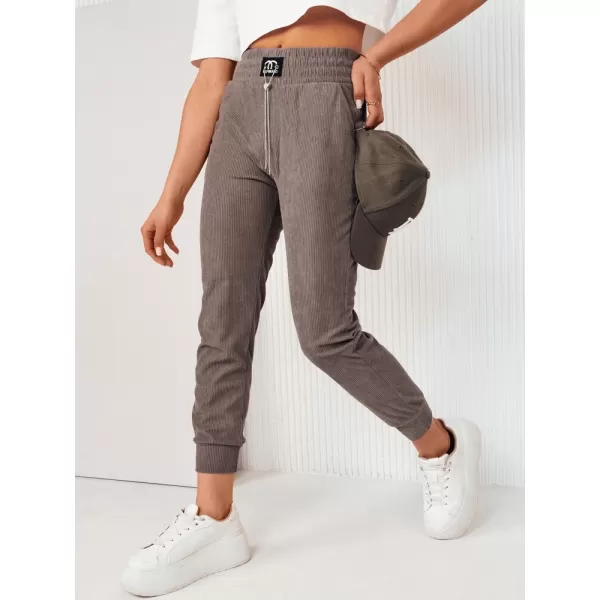  Pantalonii pentru doamne DSTREET DERCY UY2044 GRI DESCHIS 