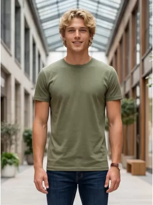 Tricou pentru bărbați ALTISPORT NP/ALM921 KAKI DESCHIS