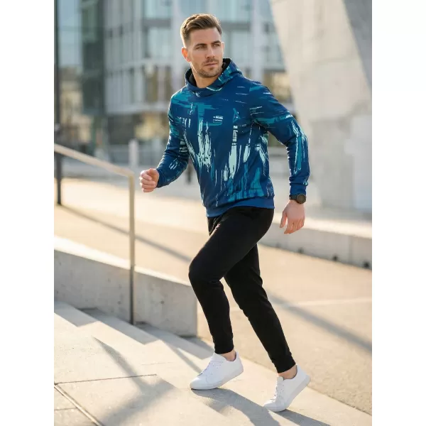  Hanorac premium pentru bărbați ALTISPORT VOJ/ALM010MI01 SMARALD/ALBASTRU 