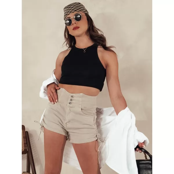  Pantaloni scurți de damă DSTREET STYLE SHORT SY0391 BEI Dstreet1 