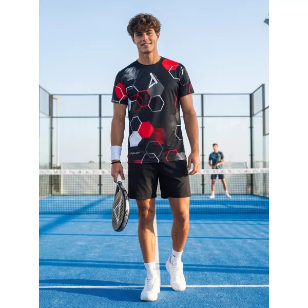  Tricou funcțional premium pentru bărbați ALTISPORT VOJ/ALM037TR01 NEGRU ȘI ROȘU 
