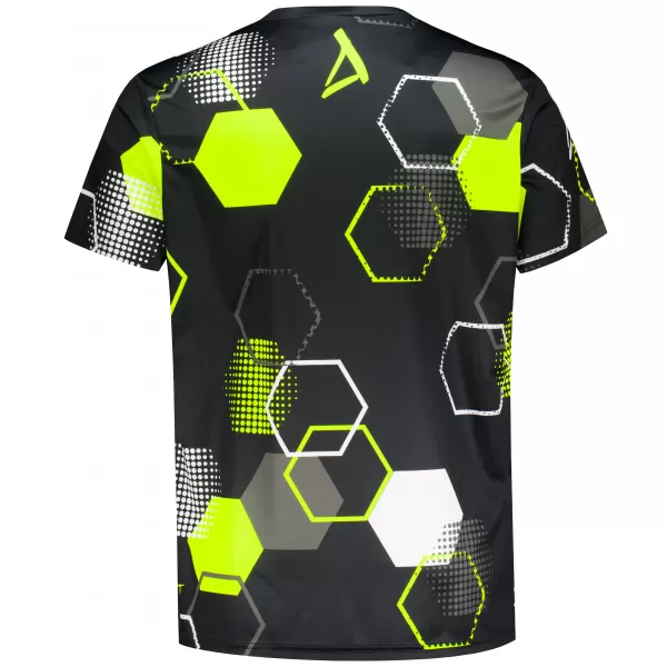  Tricou funcțional premium pentru bărbați ALTISPORT VOJ/ALM037TR01 NEGRU ȘI GALBEN 
