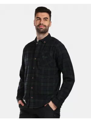 Cămașă pentru bărbați KILPI FLANNY-M VM0380KI VERDE ÎNCHIS