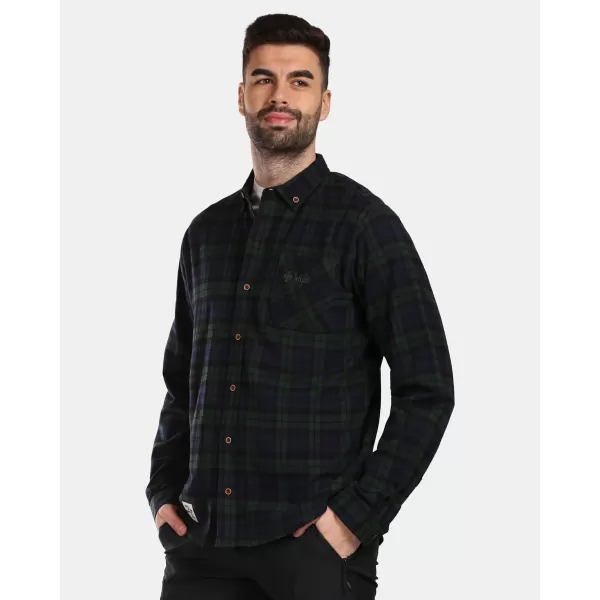  Cămașă pentru bărbați KILPI FLANNY-M VM0380KI VERDE ÎNCHIS 