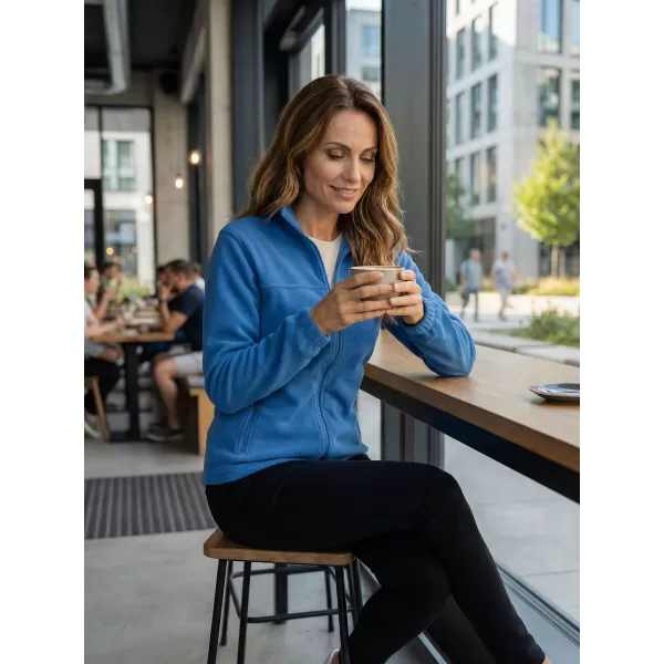  Hanorac de damă din fleece ALTISPORT NP/ALW405 ALBASTRU AZURIU 