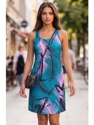 Rochie vestă funcțională premium pentru femei ALTISPORT VOJ/ALW001SAT01 BENZINĂ/ROZ DESCHIS