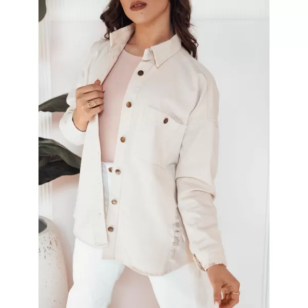  Jacheta din denim pentru femei DSTREET BLENDA TY4323 BEJ 