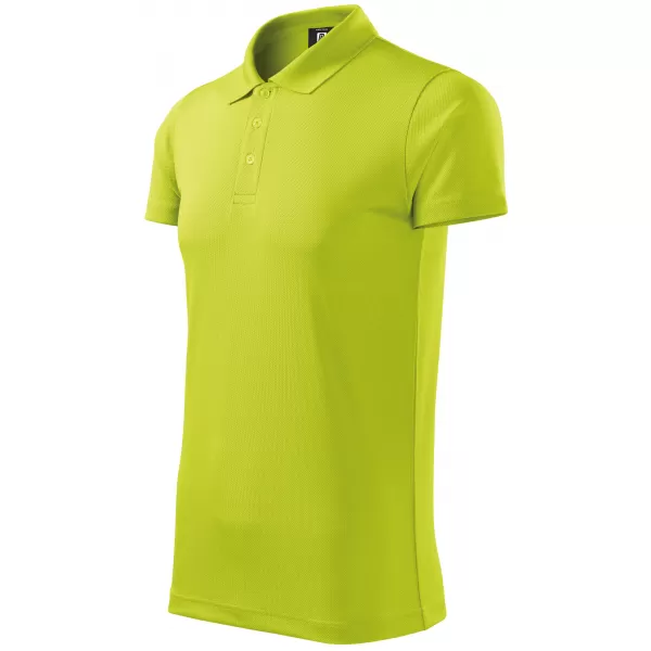  Tricou pentru bărbați cu guler ALTISPORT NoPrint NP/ALM712 LĂMÂIE VERDE 
