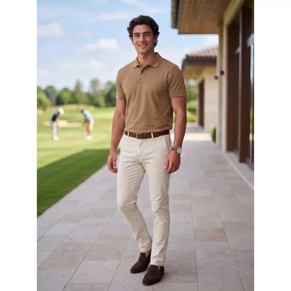  Tricou pentru bărbați cu guler ALTISPORT NP/ALM302 NISIPOS 