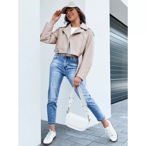  Sacou din piele DSTREET BADEN TY4336 BEJ 