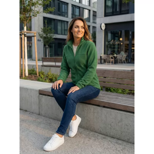 Hanorac de damă din fleece ALTISPORT NP/ALW405 STICLA VERDE 