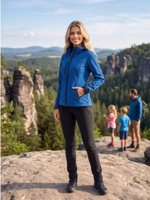 Jachetă softshell pentru femei ALTISPORT NP/ALW125 ALBASTRU REGAL