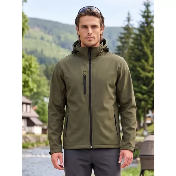  Jachetă softshell pentru bărbați ALTISPORT NP/ALM225 MILITAR 