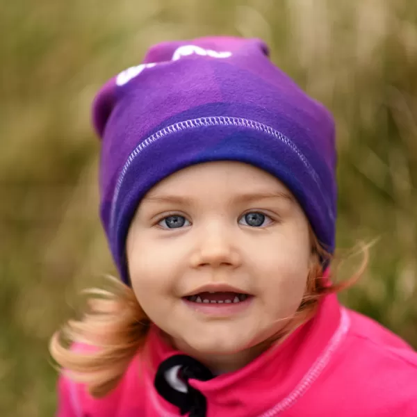  Hanorac fleece pentru copii WAMU MOZAIKA FIALOVÁ VERDE 