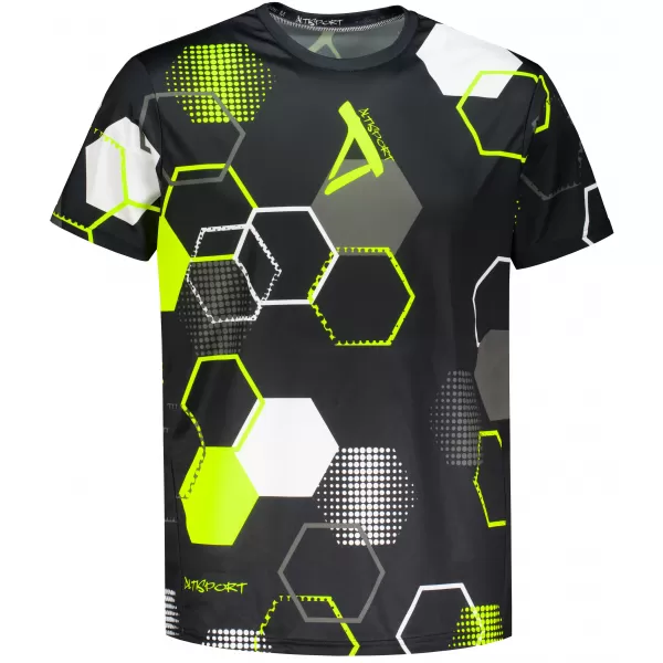  Tricou funcțional premium pentru bărbați ALTISPORT VOJ/ALM037TR01 NEGRU ȘI GALBEN 