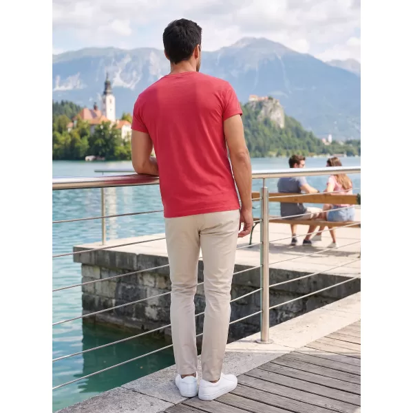 Tricou pentru bărbați ALTISPORT NoPrint NP/ALM361 EVIDENȚIERE ROȘIE 