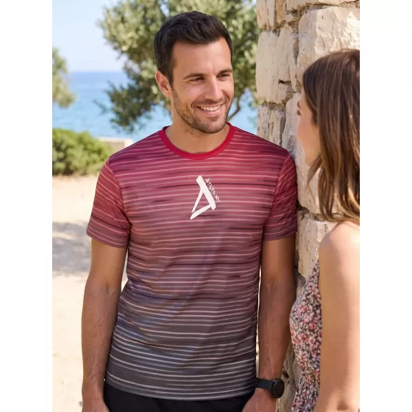  Tricou premium pentru bărbați ALTISPORT VOJ/ALM031TR01 NEGRU/VISINIU 