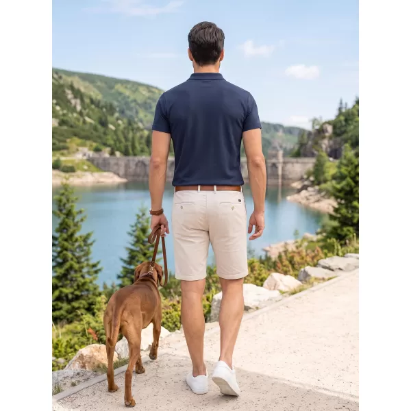  Tricou pentru bărbați cu guler ALTISPORT NoPrint NP/ALM712 ALBASTRU MARIN 