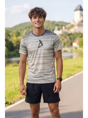 Tricou premium pentru bărbați ALTISPORT VOJ/ALM031TR01 NEGRU/MARO