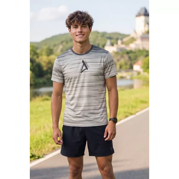  Tricou premium pentru bărbați ALTISPORT VOJ/ALM031TR01 NEGRU/MARO 
