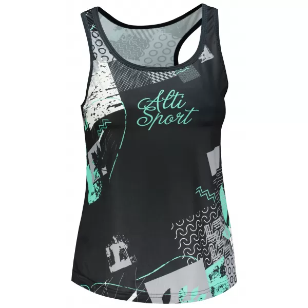  Maieu premium funcțional pentru femei ALTISPORT VOJ/ALW009TIL01 NEGRU/TURCOAZ 