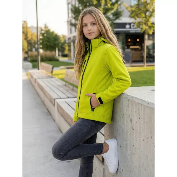  Jachetă softshell pentru copii ALTISPORT NP/ALK535 LĂMÂIE VERDE 
