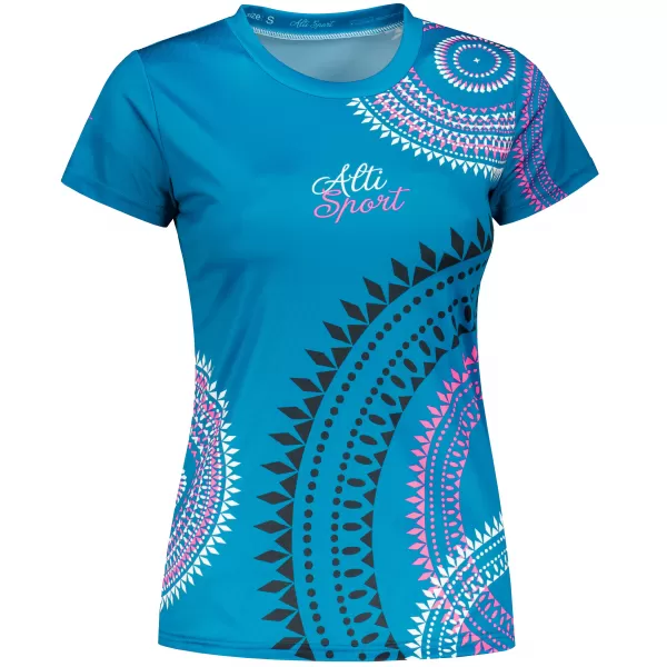  Tricou funcțional premium pentru femei ALTISPORT VOJ/ALW033TR01 BENZINĂ/ROZ 