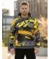 Hanorac premium pentru bărbați ALTISPORT VOJ/ALM014MI01 NEGRU ȘI GALBEN