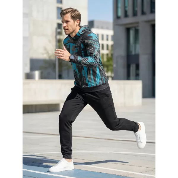  Hanorac premium pentru bărbați ALTISPORT VOJ/ALM010MI01 NEGRU/SMARALD 