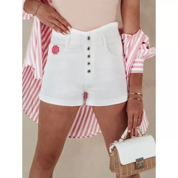  Pantaloni scurți de damă DSTREET STREETVIBE SY0388 ALB Dstreet1 