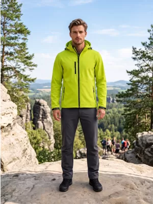 Jachetă softshell pentru bărbați ALTISPORT NP/ALM225 LĂMÂIE VERDE