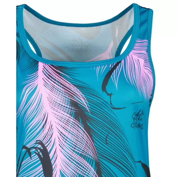  Rochie vestă funcțională premium pentru femei ALTISPORT VOJ/ALW001SAT01 BENZINĂ/ROZ DESCHIS 