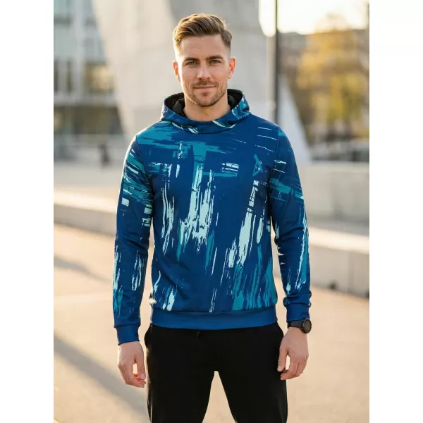  Hanorac premium pentru bărbați ALTISPORT VOJ/ALM010MI01 SMARALD/ALBASTRU 