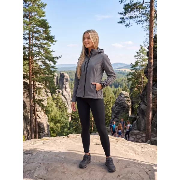  Jachetă softshell pentru femei ALTISPORT NP/ALW125 EVIDENȚIERI GRI ÎNCHIS 