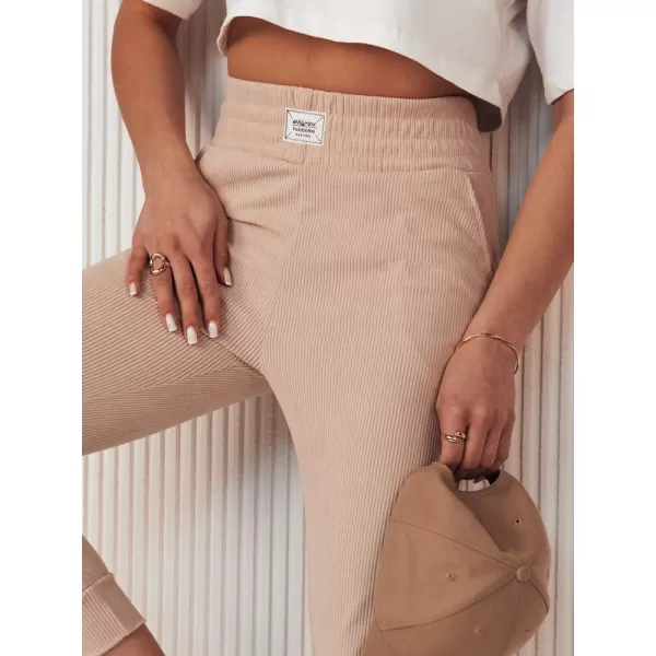  Pantalonii pentru doamne DSTREET MORSI UY2039 BEJ 