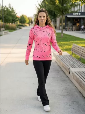 Hanorac funcțional premium pentru femei ALTISPORT VOJ/ALW034MI01 ROZ NEON