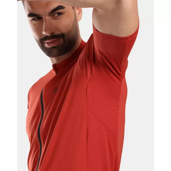  Tricou de ciclism pentru bărbați KILPI CAVALET-M VM0357KI ROȘU ÎNCHIS 