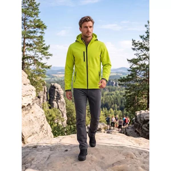  Jachetă softshell pentru bărbați ALTISPORT NP/ALM225 LĂMÂIE VERDE 
