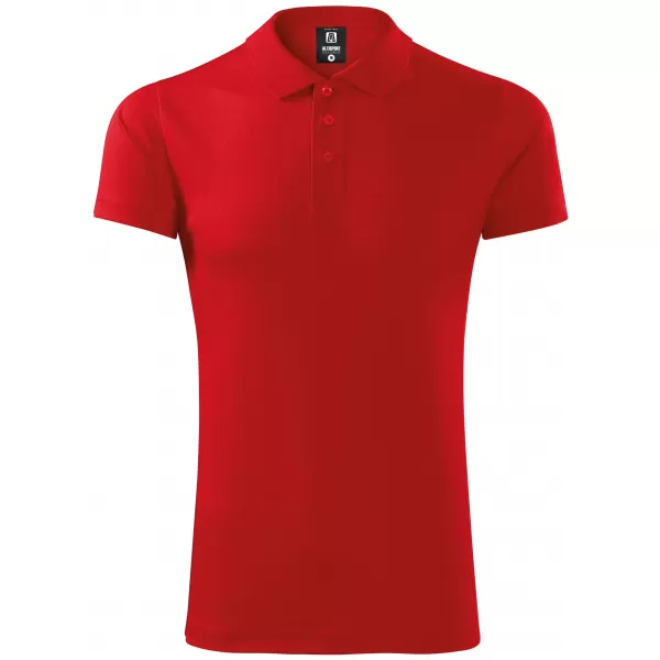  Tricou pentru bărbați cu guler ALTISPORT NoPrint NP/ALM712 ROȘU 