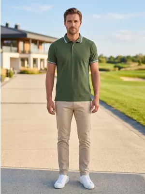 Tricou pentru bărbați ALTISPORT NP/ALM921 KAKI