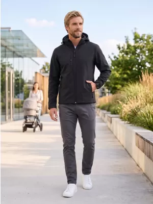 Jachetă softshell pentru bărbați ALTISPORT NP/ALM225 NEGRU
