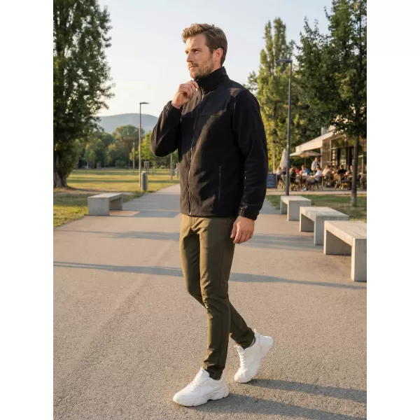  Hanorac pentru bărbați din fleece ALTISPORT NP/ALM105 NEGRU 