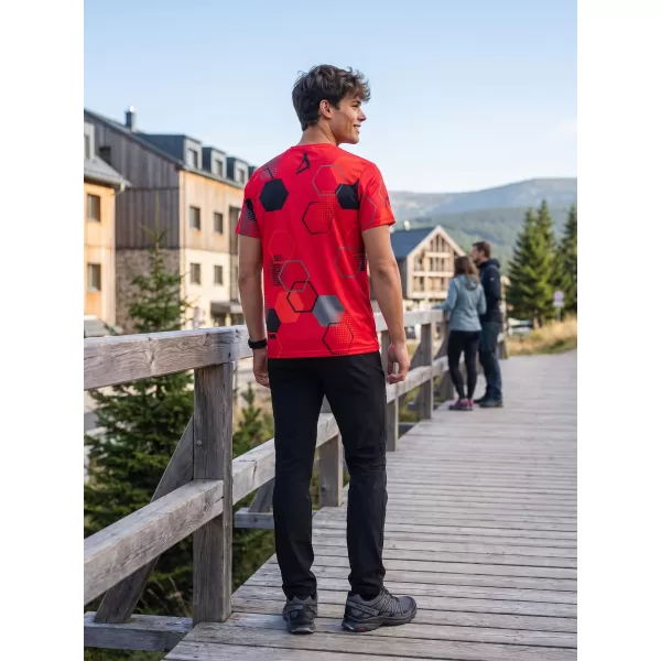  Tricou funcțional premium pentru bărbați ALTISPORT VOJ/ALM037TR01 ROȘU 