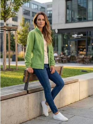 Hanorac de damă din fleece ALTISPORT NP/ALW405 IARBA VERDE