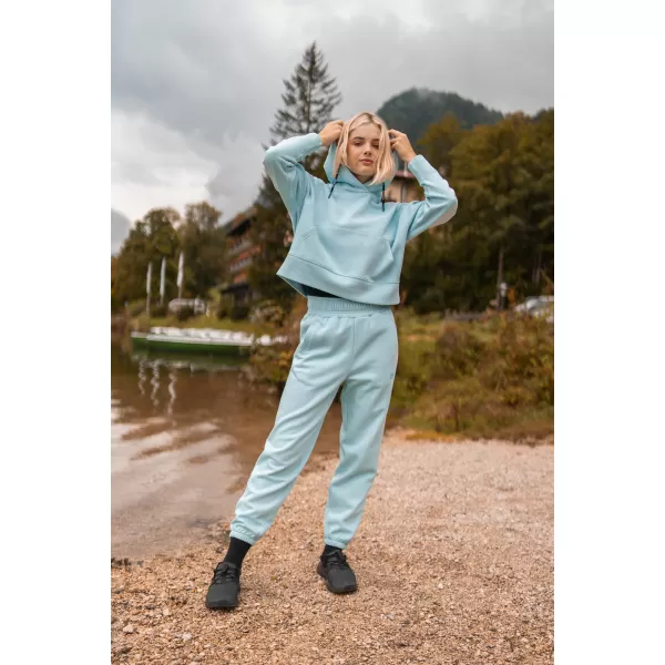  Pantaloni de trening dama din bumbac NORDBLANC BOYFRIEND NBSPL7888 ALBASTRU DESCHIS 