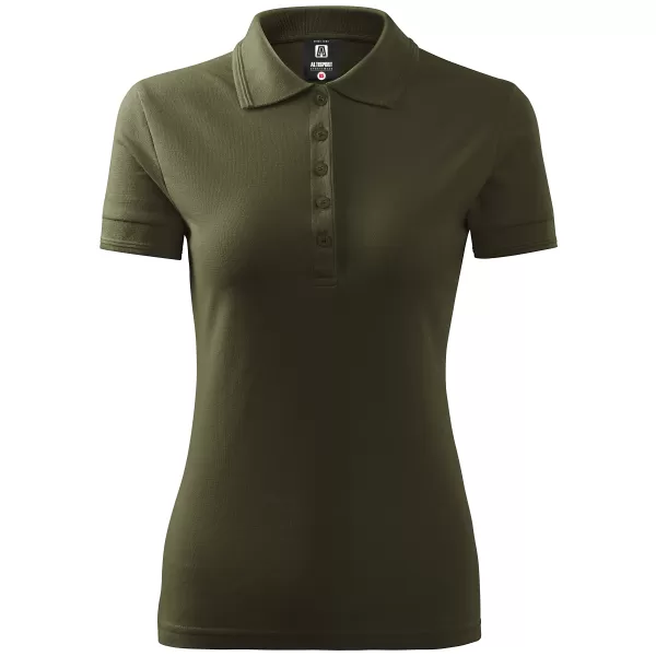  Tricou de damă cu guler ALTISPORT NP/ALW012 MILITAR 