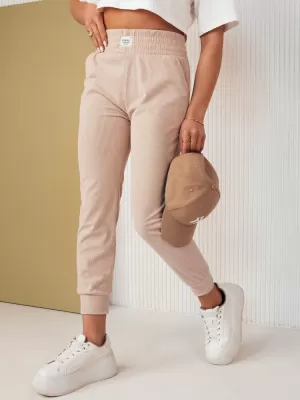 Pantalonii pentru doamne DSTREET MORSI UY2039 BEJ