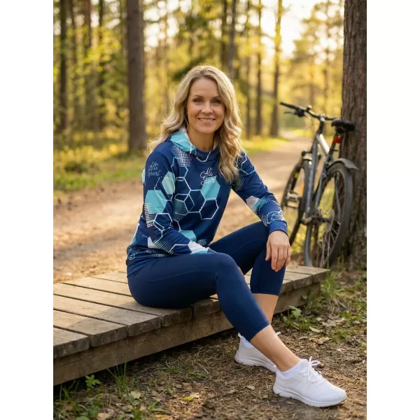  Hanorac funcțional premium pentru femei ALTISPORT VOJ/ALW037MI01 ALBASTRU MARIN 
