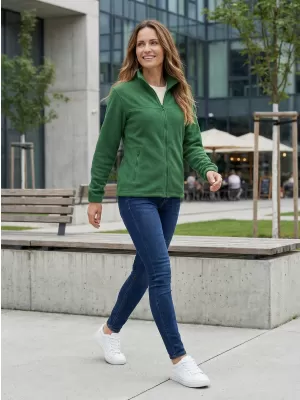 Hanorac de damă din fleece ALTISPORT NP/ALW405 STICLA VERDE