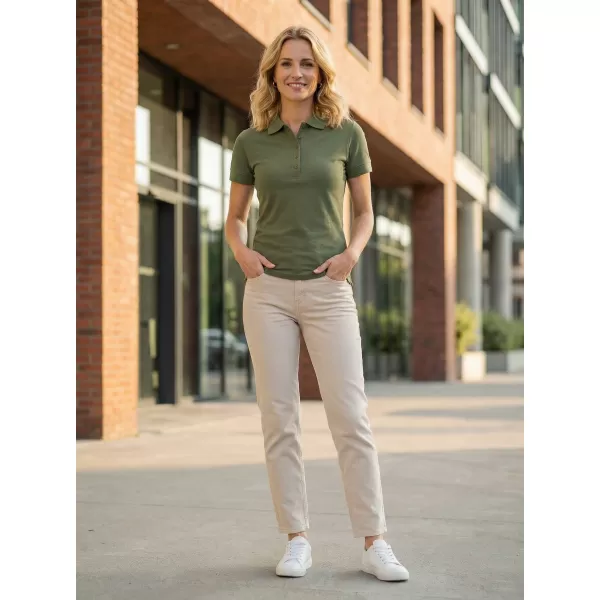  Tricou de damă cu guler ALTISPORT NP/ALW012 KAKI 